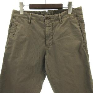 INCOTEX SLACKS スラックス パンツ ポリコットン ロゴ 刺繍 灰系 グレー 30