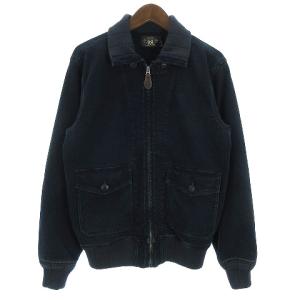 ジップアップブルゾン ジャケット スウェット インディゴ