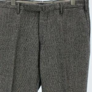 INCOTEX パンツ スラックス ハウンドトゥース ウール ノータック グレー 50 
