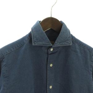BARBA DANDYLIFE デニムシャツ 長袖 ワイドカラー コットン 40 青 ブルー系 インディゴ