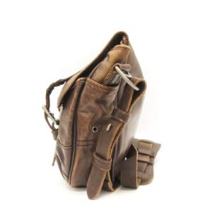 RALPH LAUREN レザーメッセンジャーバッグ ブラウン