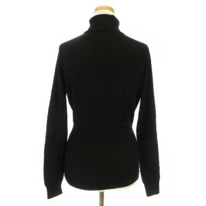JOHN SMEDLEY ニット セーター 長袖 タートルネック ウール ハイゲージ くびれデザイン 黒 ブラック 