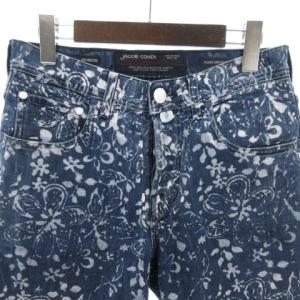 JACOB COHEN デニム ショート パンツ ハーフ ショーツ プリント ブルー ホワイト 29