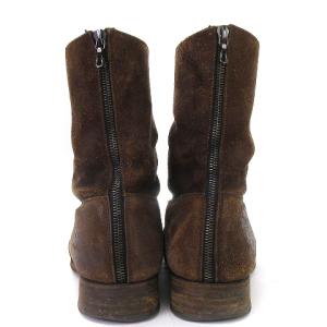 C-DIEM S21M バックジップ ブーツ ショート ラウンドトゥ スエード 茶 ブラウン 43 靴
