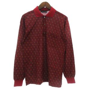 ヴィンテージ ポロシャツ ロゴ刺繍 S レッド