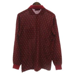 CELINE ヴィンテージ ポロシャツ ロゴ刺繍 S レッド