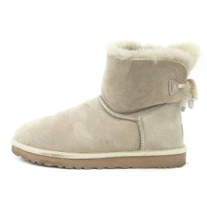 UGG australia SELENE セリーヌ ムートン ブーツ ロープ風 リボン 1006493 グレージュ US8 靴