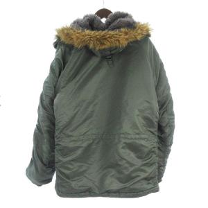 ALPHA INDUSTRIES 1615-573-8335 N-38 フライトジャケット ミリタリー フード M カーキ系