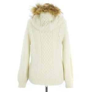 BLUE LABEL CRESTBRIDGE ケーブルニットカーディガン オフホワイト