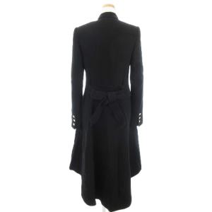 alice + olivia コート ジャケット フィッシュテール ロング丈 ノーカラー 上着 長袖 ウール シルク混 黒 アウター ECR3