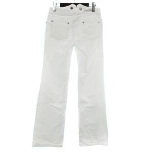 LOUIS VUITTON デニム パンツ ジーンズ モノグラム  刺繍 プリント コットン W M PA09 CKJ 白 ホワイト