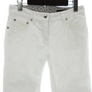 LOUIS VUITTON デニム パンツ ジーンズ モノグラム  刺繍 プリント コットン W M PA09 CKJ 白 ホワイト