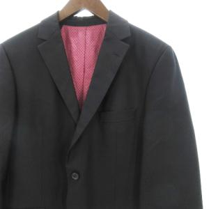 HUGO BOSS テーラードジャケット ブレザー シングル 総裏 裏地ドット柄 ブラック 50