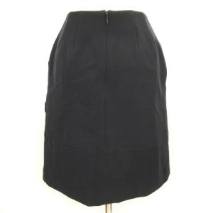 René フラワーモチーフフレアスカート 34 ネイビー 