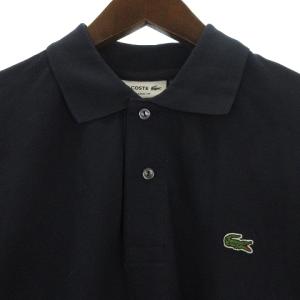 LACOSTE CLASSIC FIT ポロシャツ 半袖 ワンポイント ワニ ロゴ 鹿の子 コットン 紺 ネイビー 5