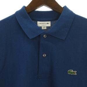 LACOSTE CLASSIC FIT ポロシャツ 半袖 ワンポイント ワニ ロゴ 鹿の子 コットン 青 ブルー 5