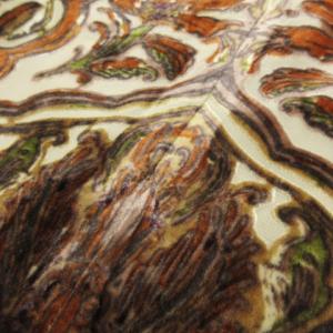 GRACE CONTINENTAL ベロアシルク総柄ミニワンピース 36 ブラウン