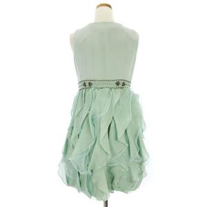 GRACE CONTINENTAL ワンピース シルク シフォン フリル オーガンジー ビジュー 装飾 36 ミント