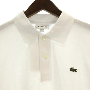 LACOSTE  CLASSIC FIT ポロシャツ 半袖 ワンポイント ワニ ロゴ 鹿の子 コットン 白 ホワイト 5