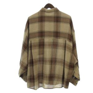 Graphpaper 19AW CHECK WOMENS REGULAR COLLAR BIG SLEEVE SHIRT