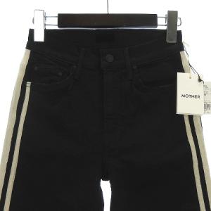 MOTHER INSIDER CROP STEP FRAY デニムパンツ ブラック