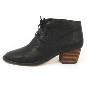 Clarks Spiced Charm ショートブーツ レースアップ レザー 黒 ブラック UK6 25 
