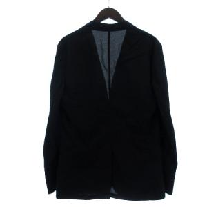 HERMES テーラードジャケット 袖ステッチ 黒 52