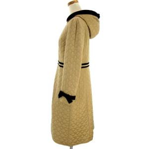 TOCCA 17AW コート キルティング 中綿 フード付き 上着 長袖 リボン ウール ベージュ 0 アウター