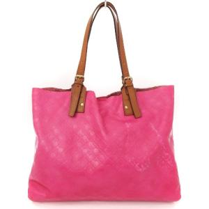 GHERARDINI トートバッグ レザー ポーチ付き ピンク系