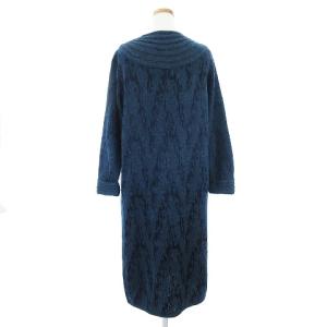 Christian Dior 総柄 ニットワンピース M 青
