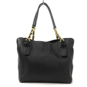 TORY BURCH ショルダーバッグ ハンド  2WAY チェーン ロゴ レザー 10005634 黒 ブラック 鞄