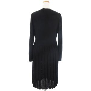 TO BE CHIC ひざ丈ニットワンピース ブラック