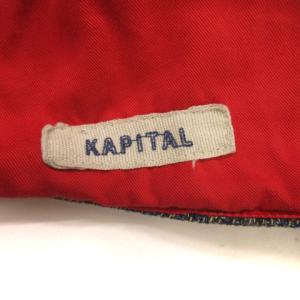 KAPITAL ジャケット テーラード 切替 上着 長袖 麻 コットン ブルー S