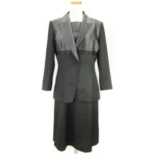 スーツ セットアップ ひざ丈 ストライプ  40 42 グレー ブラック