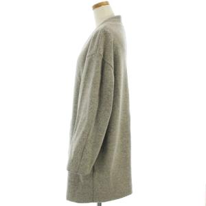 ENFOLD 17AW コート ノーカラー コクーン ワイドシルエット 上着 長袖 ウール グレー 36