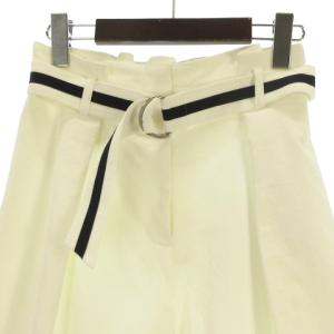 M'S GRACY 近年モデル パンツ フレア ワイド ベルト付き 白 ホワイト 36