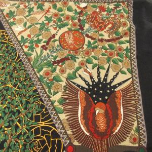 HERMES カレ AXIS MUNDI 世界の中心軸 スカーフ  ブラック