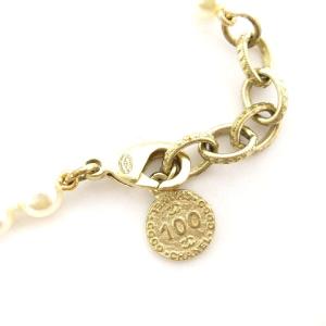 CHANEL 100周年記念 ココマーク ネックレス フェイクパール F16V ホワイト ゴールド