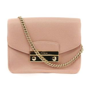メトロポリス ショルダーバッグ 斜め掛け レザー チェーン スタッズ ピンク