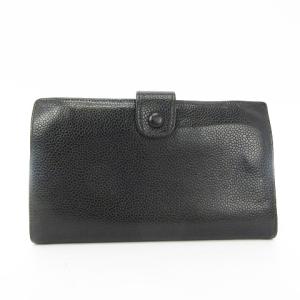 CHANEL キャビアスキン ココマーク長財布 ブラック