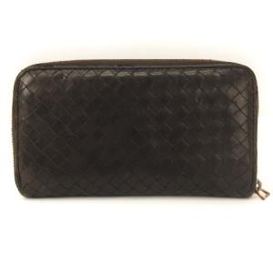 BOTTEGA VENETA イントレチャート 長財布 ダークブラウン