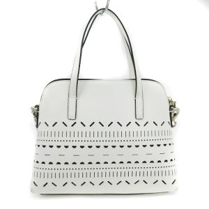 kate spade new york パンチングロゴレザーハンドバッグ ホワイト