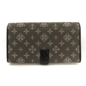 russet ロゴ総柄長財布 グレー