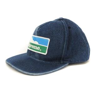 Supreme 18AW Horizon 5-Panel denim デニムキャップ ロゴ ブルー