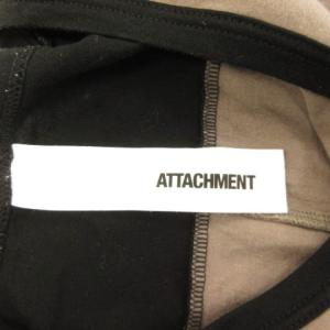 ATTACHMENT バイカラー七分袖Tシャツ 2 ブラウン