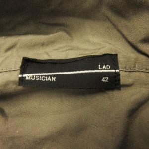 LAD MUSICIAN フーデッドコットンシャツ 42 グレー