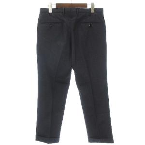 INCOTEX 1JT035 J35 SLIM FIT サージ パンツ テーパード ウール ネイビー