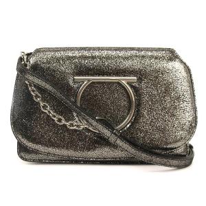 ガンチーニショルダーバッグ シルバー