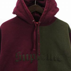Supreme 17AW Split Old English Hooded Sweatshirt M パープル