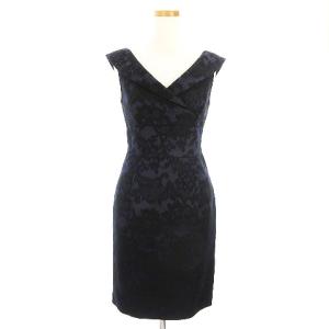 総柄ジャガードレースワンピース  パープル